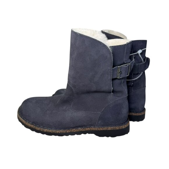 Birkenstock Shearling Suede Winter Boots Women’s 7 NWT | Graphite Gray Leather - Picture 7 of 8